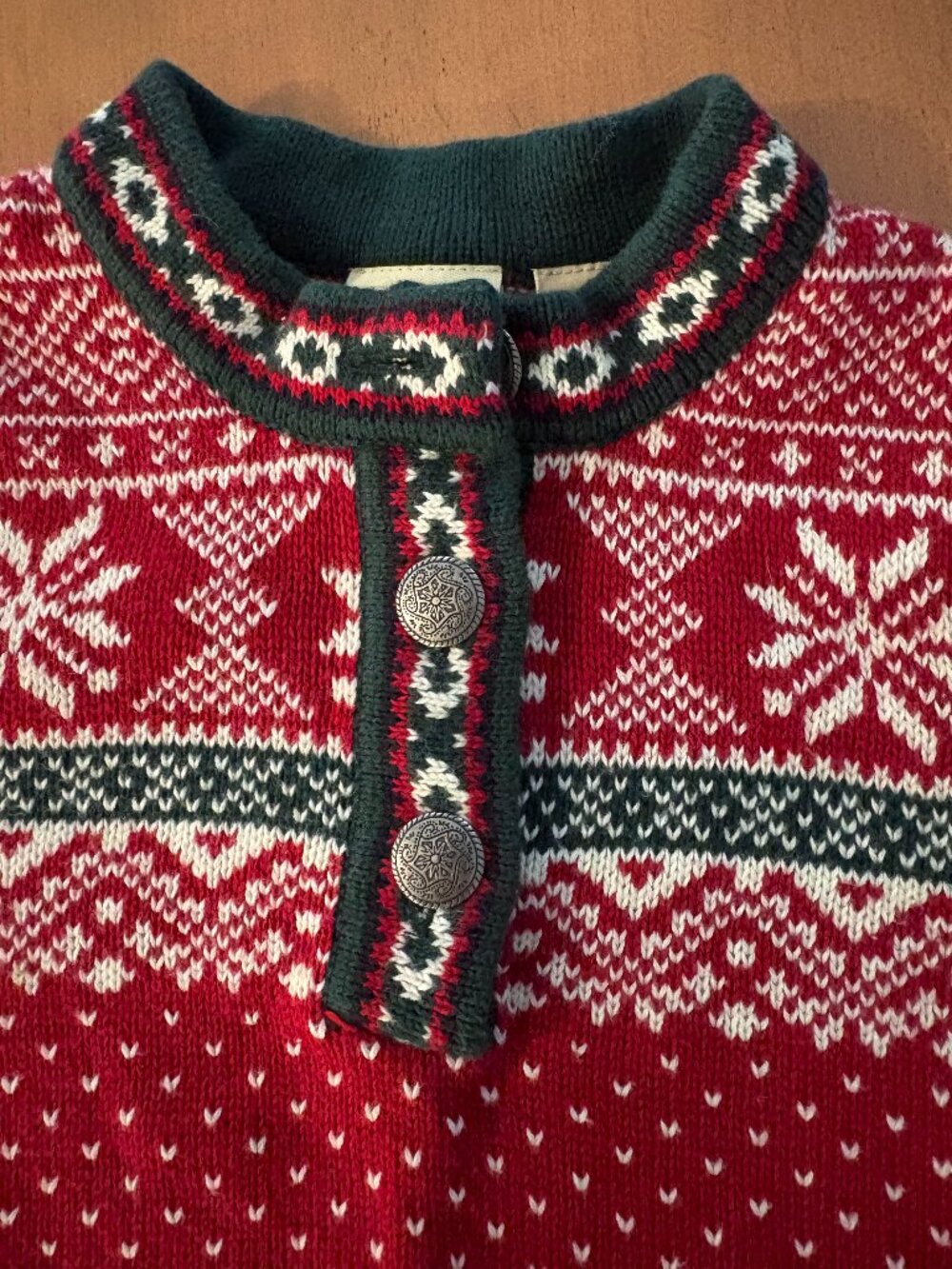 EUC L.L. Bean Nordic Cotton Kingfield Sweater, little kids 4